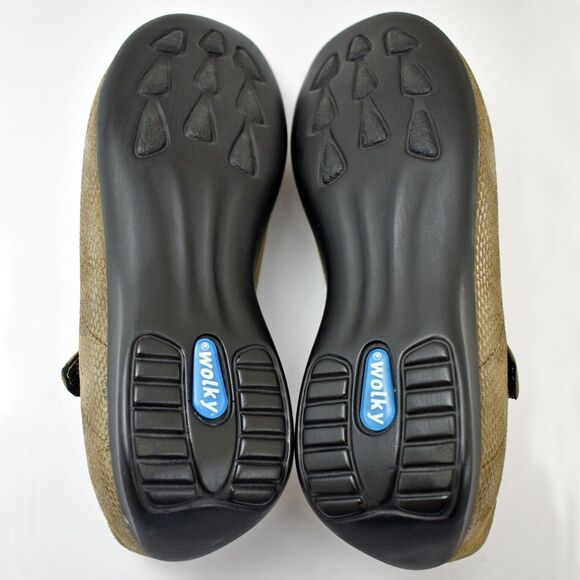 Wolky Passion Mary Jane Shoes Women's 8.5 Brown Embossed Leather Divine NEW - Picture 6 of 7